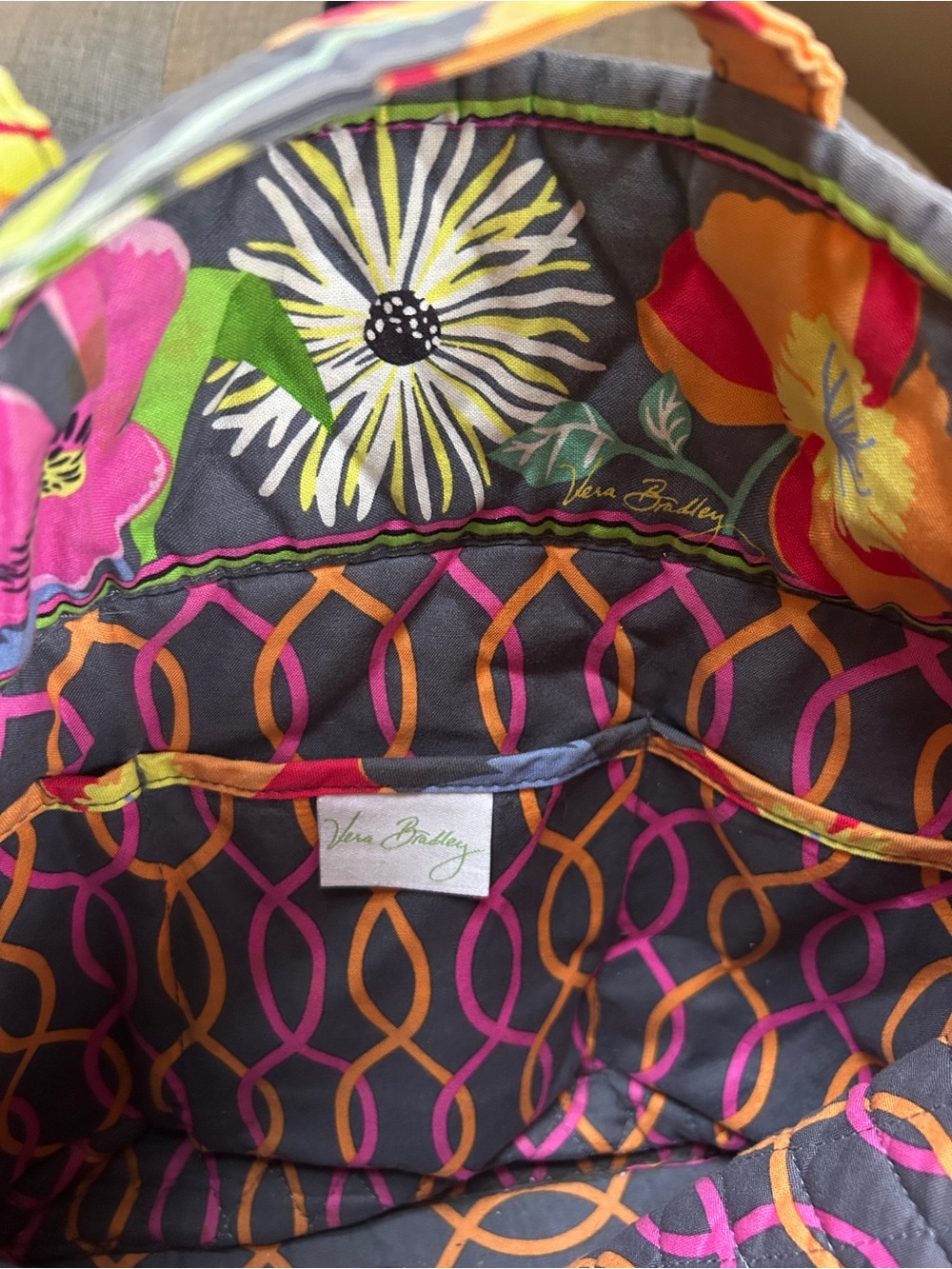 Vera Bradley Jazzy Blooms Tote Bag - Picture 6 of 6